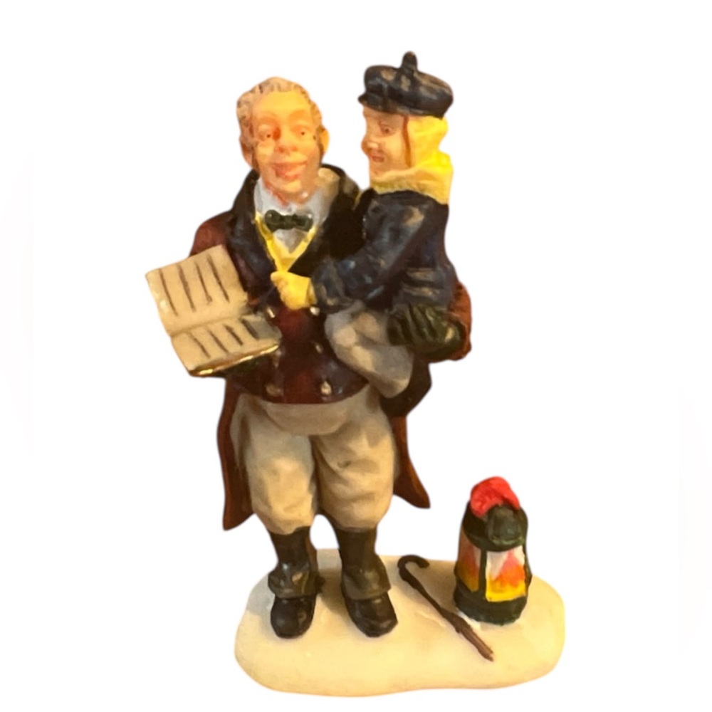 Vintage Lemax Carolling With Granddaddy Christmas Village Figurines #92286